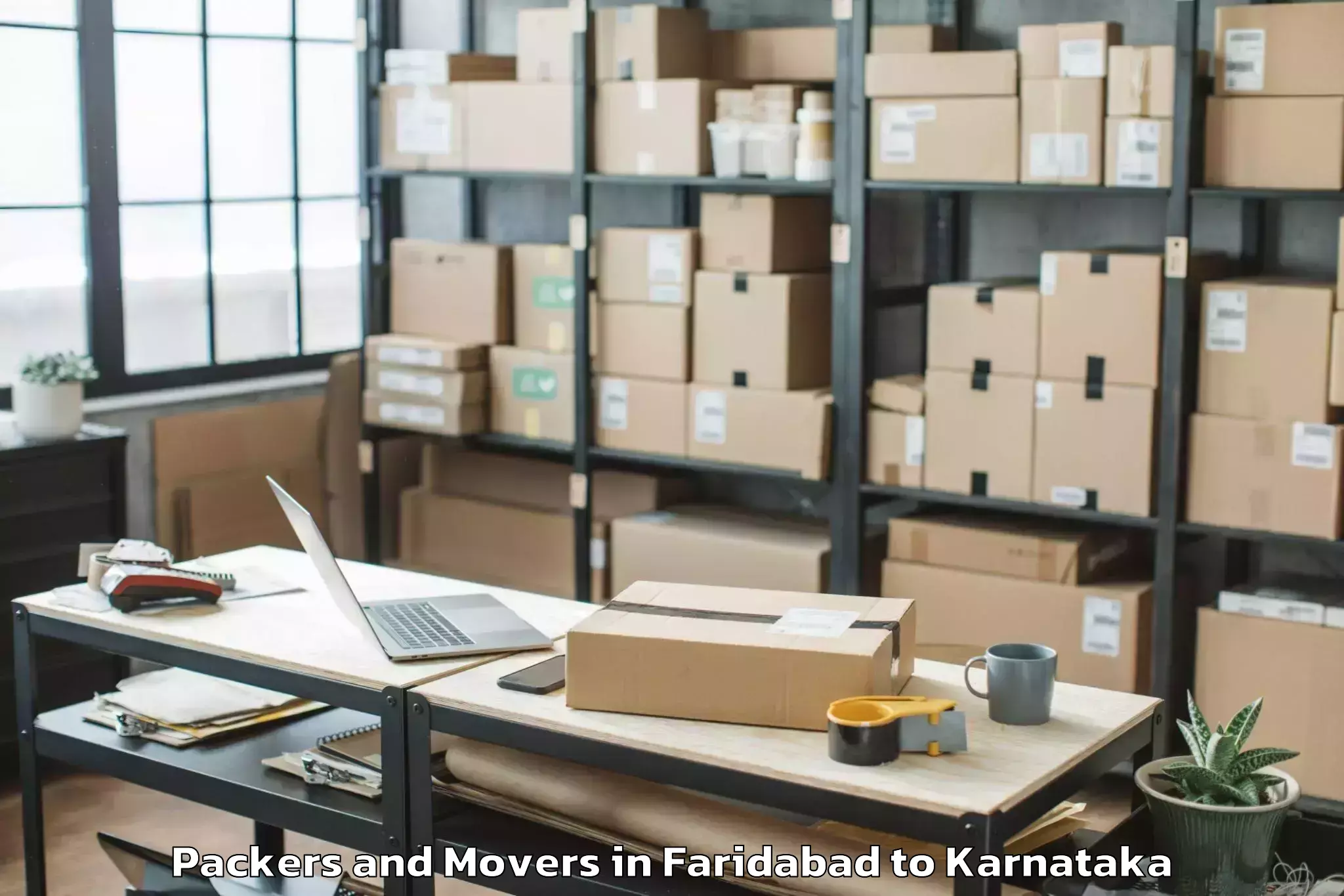 Affordable Faridabad to Panja Dakshin Kannad Packers And Movers